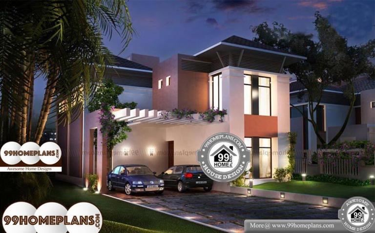 Box Type House Design Kerala - Home Plan Elevation - Modern Two Story