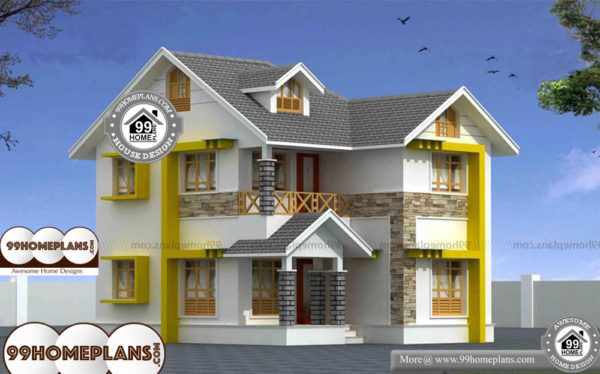 Traditional Kerala House Designs - New Home Plans Elevation - Two Floor