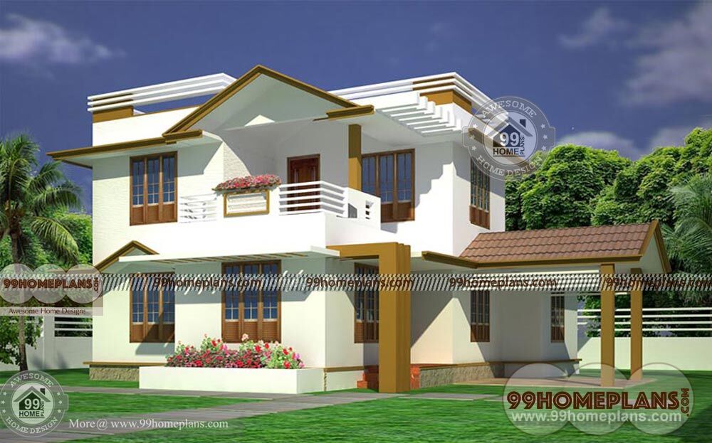 Ready Made House Plans For 3BHK 2 Story Modern Indian Style Home