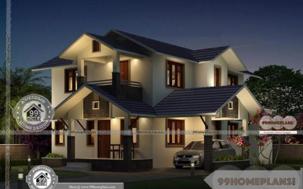 2 Story Home Plans With Pyramidal Style House Design Sketch