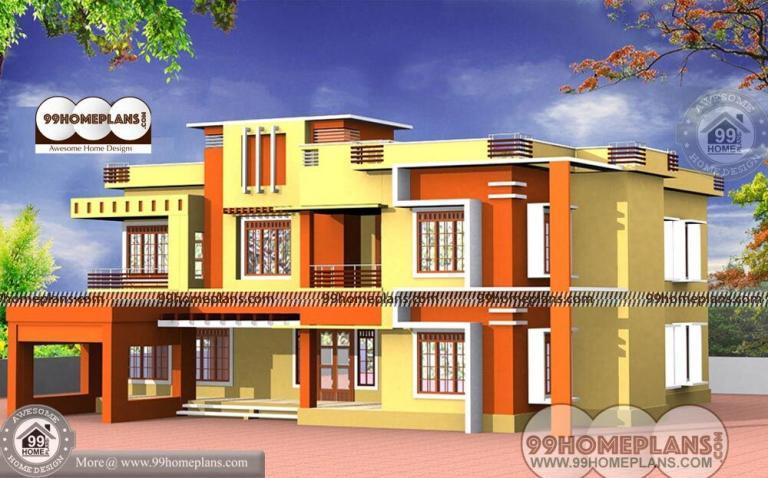 Design Of House Front View with Low Economical Double Floor Homes