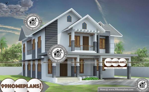 Contemporary House Blueprints with Less Expensive Modern 2 Floor Plan