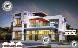 Floor Plan 4 Bedroom Bungalow with Very Cute and Stylish Modern Design