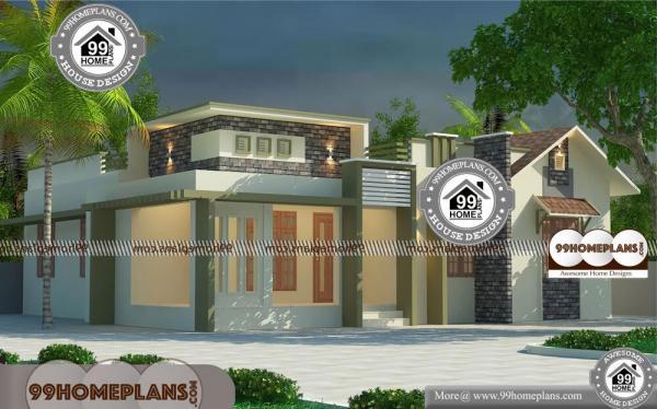 Modern One Story Home Plans with Stylish Flat Roof Luxury Collections