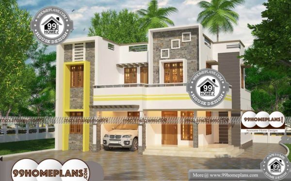 Online House Plan Design Free with 2 Story Modern Flat Type Home Plans