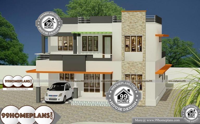 Two Floor Building Design with Narrow Lot Modern House Plan Collections