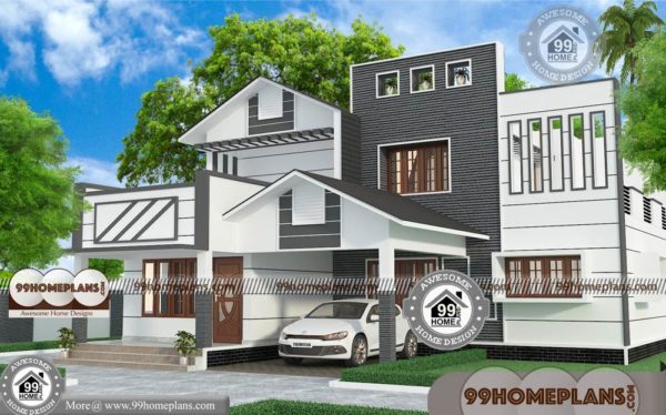 American Small House Plans with 2 Floor Modern Low Cost Home Designs