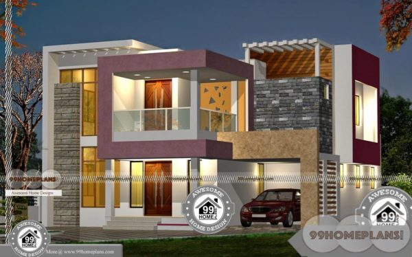 Beautiful Double  Storey  House  Plans  with Modern  