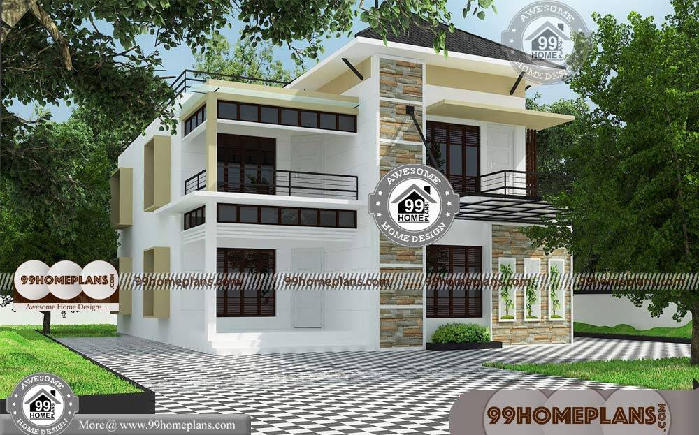 Box House Design With Two Story Fusion Style Home Floor Collection Plan