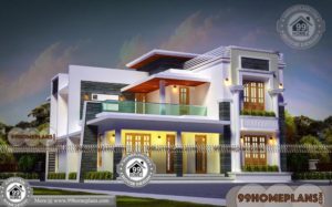 Floor Plan 4 Bedroom Bungalow with Very Cute and Stylish Modern Design