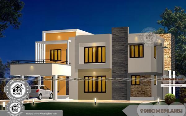 Open Plan Modern House Designs with Very Popular Flat Pattern Plans