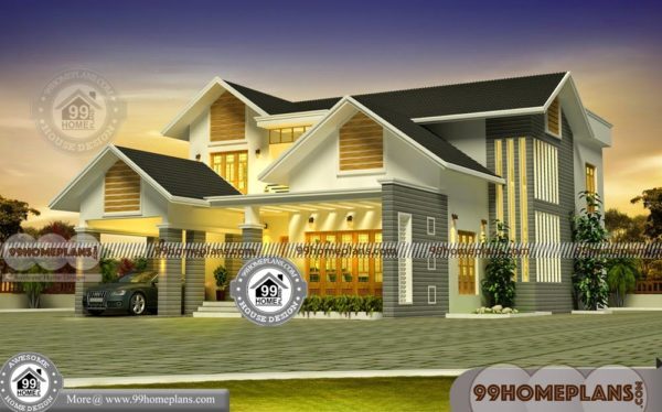 Traditional House Elevation with Double Story Modern Home Collections