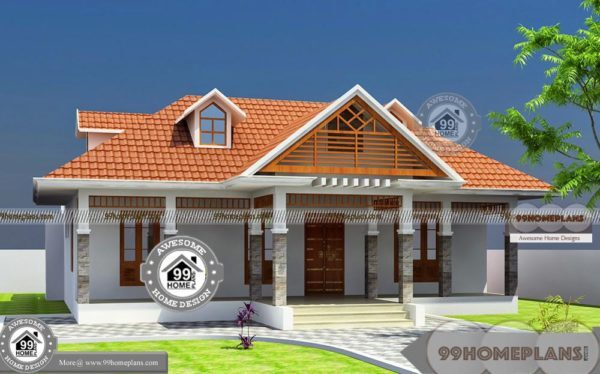 Traditional One Story House Plans with Simple Less Expense Design Idea