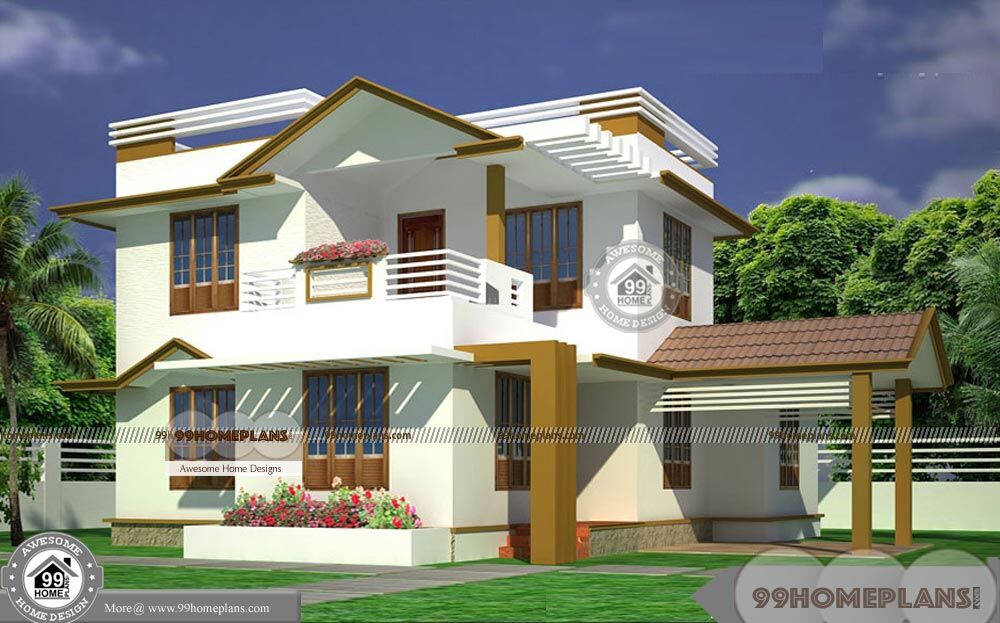 Veedu Design Kerala 2015 With Double Floor Simple Cute Home Plans