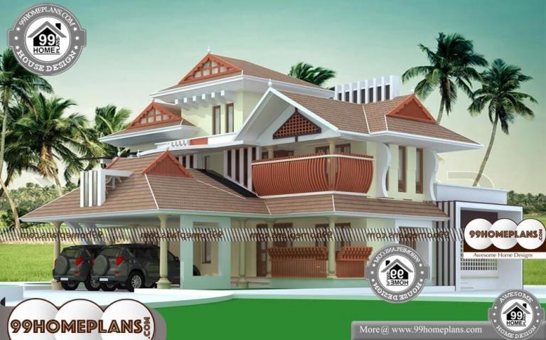 Traditional Home Plans In Kerala with Double Floor Elegant Look Designs