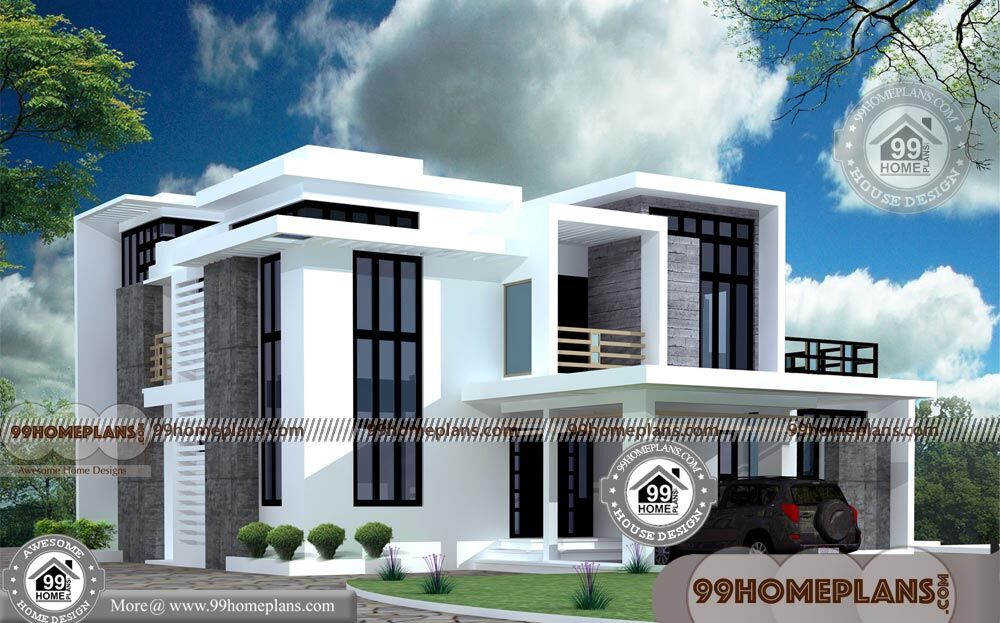 Box Shaped House Designs Double Floored Structural Home Collections