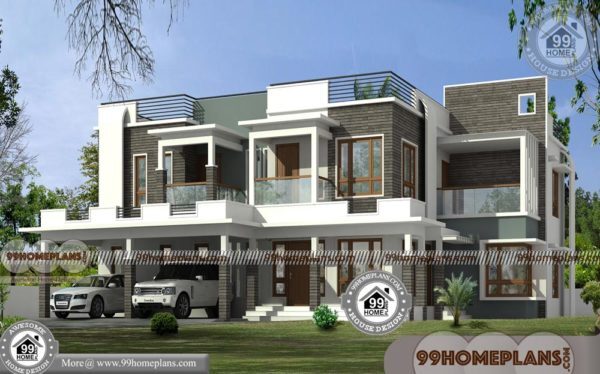 2 Storey Design With Flat Roof Contemporary Architectural Home Plans