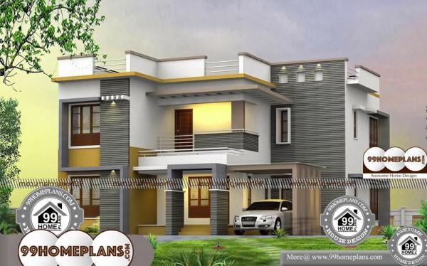 4 Bedroom Bungalow Plans with Two Level Flat Roof Stylish Collections