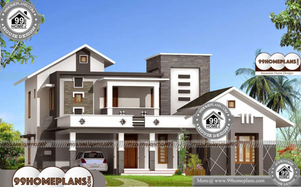 Architectural Plans with Contemporary Style Double Floored 4 Bedrooms