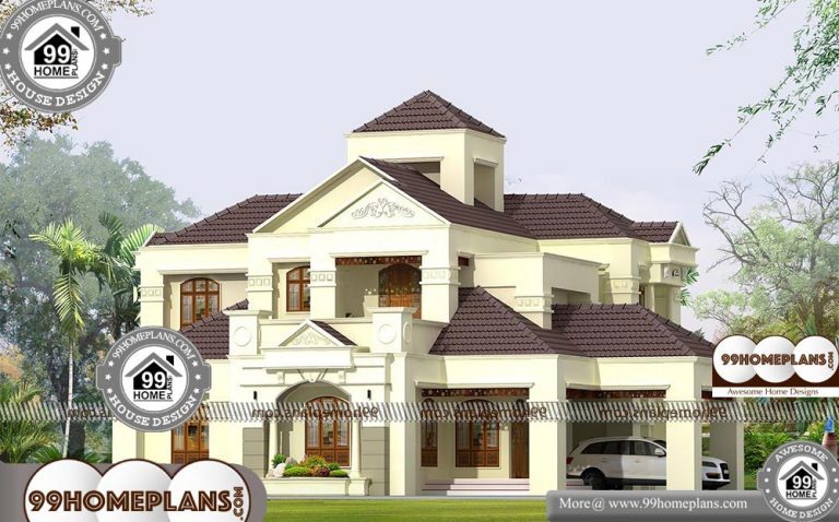 Indian Bungalow House Plans with Double Story Huge Gorgeous Designs