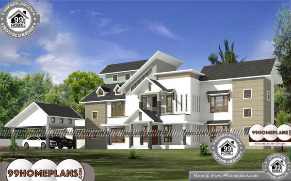 Modern House Two Storey with Garage | Free Home Floor Plan Designs