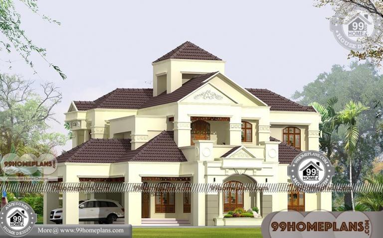 Indian Bungalow House Plans with Double Story Huge Gorgeous Designs