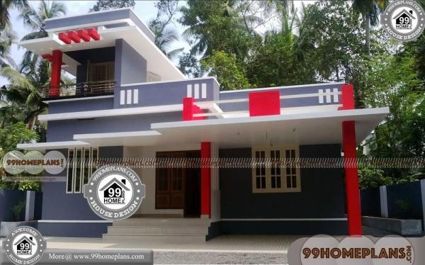 Modern House Front Elevation With Double Story Narrow Lot