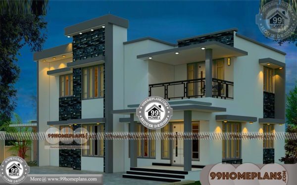 Modern House Plans With Photo | Two Storey Square Type Home Ideas