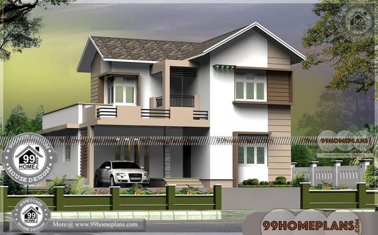 Modern Style House Designs with Double Storey 3 BHK Plan Collections