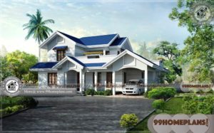 New Home Designs Indian Style | Two Story Traditional House Floor Plans