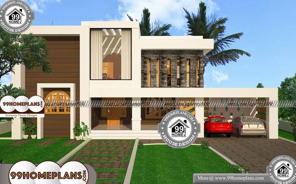 Front View House Plans 45 Contemporary Style Kerala Homes Designs