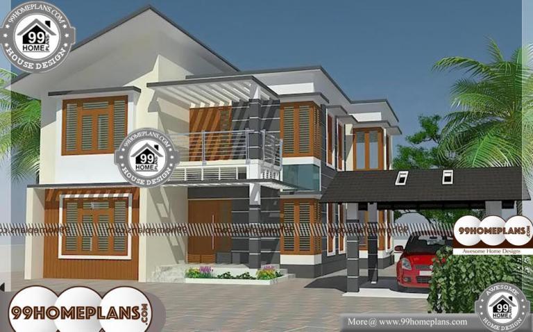 Two Storey Narrow Block House Designs with Two Floor House Plans Idea