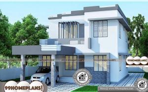 Two Storey Narrow Lot House Plans | 50+ Modern Style House Designs