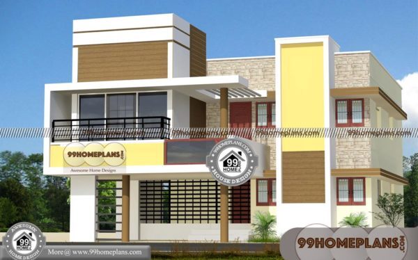 Cool Apartment Ideas Double Story House  Plans  3D Front 