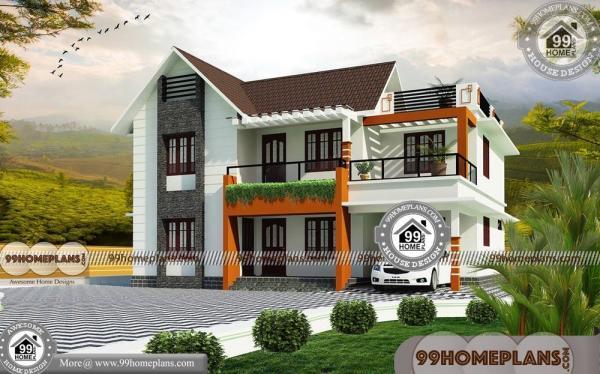 Narrow Lot House Plans With Side Garage 90 Double Floor Houses