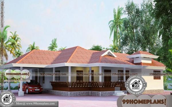 One Bedroom Cottage Plans 45 Low Budget Veedu Plans In Kerala Style