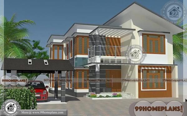 Two Storey Narrow Block House Designs with Two Floor House Plans Idea