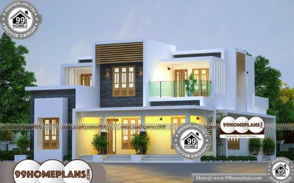 2 Story Narrow Lot Plans 70+ Kerala Contemporary Style House Plans