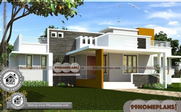 Single Floor House Front Design 90 Kerala Contemporary House Plans